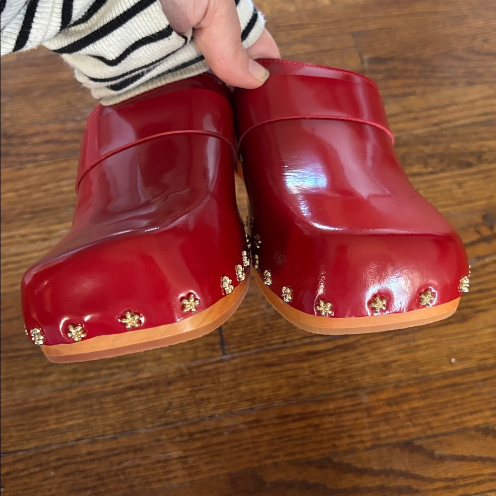 NWT/NIB for love and lemons • Red leather Adahlia clogs - Picture 7 of 7